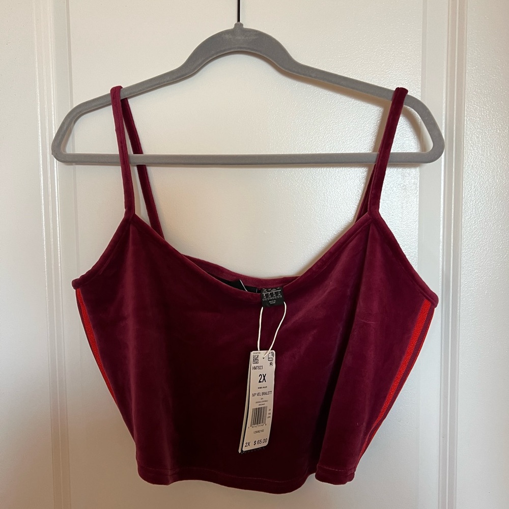 IVY PARK Adidas new/tags velour bralette unisex 2X